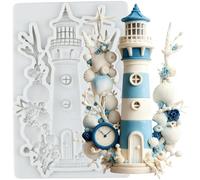 MINFEIDMS Lighthouse Silicone Mould Lighthouse with Seashell Fondant Moulds