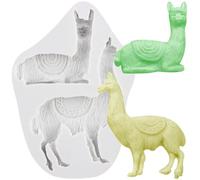 MINFEIDMS Llama Fondant Silicone Moulds Animal Alpaca Chocolate Fondant Mould for Cake Decorating Cupcake Topper Desserts Candy Polymer Clay Gum Paste
