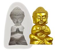 MINFEIDMS Maitreya Buddha Design Silicone Candle Mould Fondant Chocolate Candy Moulds for Cake Decorating Cupcake Topper Gum Paste Polymer Clay
