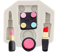 MINFEIDMS Makeup Tools Silicone Moulds Lipstick Eye Shadow Fondant Mould for Cake Decorating Cupcake Topper Candy Chocolate Gum Paste Polymer Clay
