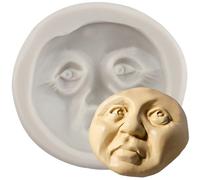 MINFEIDMS Moon Face Silicone Moulds Face Fondant Mould for Sugar Cake Decorating Cupcake Topper Chocolate Gum Paste Candy Polymer Clay