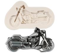 MINFEIDMS Motorcycle Fondant Moulds Motorcycle Chocolate Silicone Mould for Cake Decoration Cupcake Topper Chocolate Candy Polymer Clay Gum Paste
