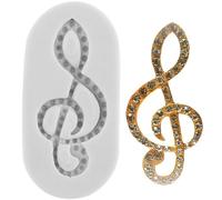 MINFEIDMS Music Note Fondant Mould Music Note Silicone Musical Candy Mould for Sugar Cake Decorating Cupcake Topper Chocolate Gum Paste Polymer Clay