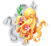 MINFEIDMS Octopus Fondant Silicone Moulds for Cake Decorating Cupcake Topper Chocolate Gum Paste Candy Polymer Clay