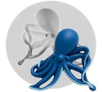 MINFEIDMS Octopus Silicone Moulds Cuttlefish Fondant Mould Sea Animal Mould for Sugar Cake Decorating Cupcake Topper Gum Paste Polymer Clay