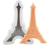 MINFEIDMS Paris Eiffel Tower Silicone Mould Chocolate Fondant Moulds for Cake Decorating Cupcake Topper Candy Paste Polymer Clay