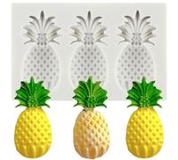 MINFEIDMS Pineapple Fondant Moulds Mini Fruit Chocolate Cake Decorating Silicone Moulds for Cupcake Topper Candy Polymer Clay Gum Paste