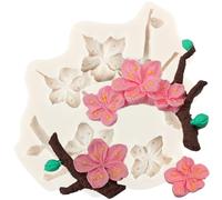 MINFEIDMS Plum Blossom Silicone Moulds Tree Branch Fondant Mould for Flower Cake Decorating Sugar Craft Cupcake Topper Candy Chocolate Polymer Clay Gum Paste