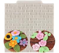 MINFEIDMS Rock Brick Wall Texture Fondant Moulds Wood Grain Tree Bark Silicone Mould for Cake Decorating Cupcake Topper Candy Chocolate Gum Paste Polymer Clay