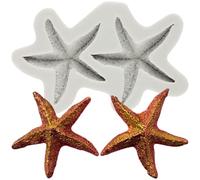 MINFEIDMS Starfish Silicone Fondant Moulds | Cake Decorating Cupcake Topper Candy Chocolate Resin Gum Paste Polymer Clay