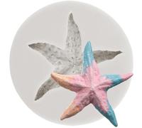 MINFEIDMS Starfish Silicone Mould Chocolate Fondant Moulds for Marine Theme Cake Decorating Cupcake Topper Candy Paste Polymer Clay