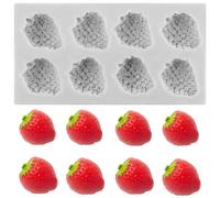 MINFEIDMS Strawberry Silicone Mould Fruit Chocolate Cake Decorating Fondant Moulds for Cupcake Topper Sugar Craft Candy Polymer Clay Gum Paste