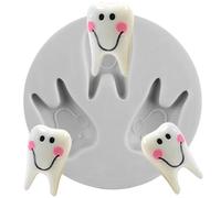 MINFEIDMS Tooth Silicone Moulds Funny Teeth Fondant Mould for Cake Decorating Cupcake Topper Chocolate Gum Paste Candy Polymer Clay