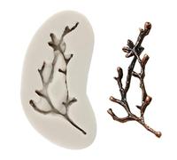 MINFEIDMS Tree Branch Silicone Mould Twig Branch Leaves Fondant Moulds for Cake Decorating Cupcake Topper Chocolate Gum Paste Candy Polymer Clay