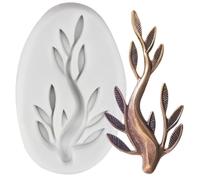 MINFEIDMS Tree Branch Silicone Mould Twig Branch Leaves Fondant Moulds for Sugar Cake Decorating Cupcake Topper Candy Chocolate Gum Paste Polymer Clay