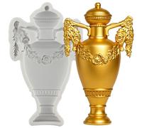 MINFEIDMS Trophy Silicone Moulds Trophy Cup Chocolate Fondant Moulds for Sugar Cake Decorating Cupcake Topper Gum Paste Candy Polymer Clay