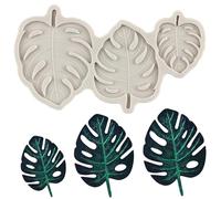 MINFEIDMS Tropical Leaves Silicone Moulds Monstera Leaf Fondant Mould for Cake Decoration Cupcake Topper Gum Paste Sugar Craft Candy Chocolate Polymer Clay