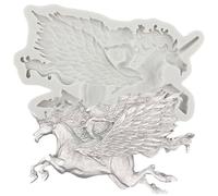 MINFEIDMS Unicorn Silicone Fondant Moulds Flying Horse Chocolate Moulds for Sugar Cake Decorating Cupcake Topper Gum Paste Candy Polymer Clay