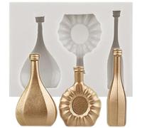 MINFEIDMS Wine Bottles Silicone Moulds Champagne Bottle Fondant Moulds for Sugar Cake Decorating Cupcake Topper Chocolate Gum Paste Candy Polymer Clay