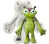 MINFEIDMSSpace Alien Silicone Mould Space Alien Chocolate Mould Space-Themed Mould for Birthday Party Cake Decorating Cupcake Topper Candy Gum Paste Polymer Clay