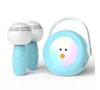 MING XIAO Karaoke Machine for Kids with 2 Wireless Microphones, Night Light & Original/Accompaniment Switch, Rich Built-in Content, Toddler Toys for 3, 4, 5, 6, 7, 8 Year Old, Gifts for Boys and Girls