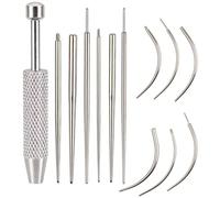 MINGBOLIN 13 PCS Piercing Ball Grabber,Flat Back Earring Applicator Tool 16G 18G Piercing Taper Ball Grabber Tool Piercing Threader Tool Puncture Kit,for Ear Nose Navel Lip