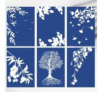 MINGBOLIN Cyanotype Paper Kit,32PCS A4 High Sensitive Sun Art Paper Kit with Acrylic Panel and 6 Clips, 14.8x21cm Nature Printing Papers Set for Kids Adults Arts Crafts Solar Drawing Papers DIY