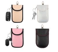 MINGBOLIN Faraday Pouch For Car Keys 4 PCS,Signal Blocking Pouch keyless Entry Car Keys Case Rfid Blocker Bag for car Security Signal Blocking Pouch Rfid