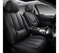 MINGBRON Seat Covers, Car Seat Covers Front Seats, Car Seat Cover, Car Seat Protector Waterproof, Car Seat Cushion Nappa Leather, Black Seat Covers Carseat Cover Universal Fit for Most Cars