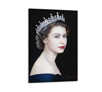 MINGCAI Queen Elizabeth II Poster Elizabeth Alexandra Mary Posters Wall Art Painting Canvas Prints Decor Poster Artworks 16x24inch(40x60cm), Frame-style