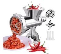 mingchengheng Manual Meat Grinder, Aluminum Alloy Meat Mincers Meat Grinders for Home Use, Hand Crank Food Grinder Sausage Stuffer Maker, Machine Mill Tools for Home Kitchen
