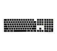 MiNGFi English QWERTY Silicone Keyboard Cover for Magic Keyboard with Touch ID and Numeric Keypad Model A2520 (2021+) US keyboard layout - Black
