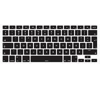 MiNGFi Silicone Dvorak Keyboard Cover for MacBook Pro 13" A1278 A1425 A1502 (2008-2017), Air 13" A1369 A1466 (2010-2017), Pro 15" A1398 A1286 (2008-2015), Pro 17" A1297 (2011) EU/ISO Layout - Black