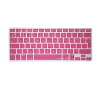 MiNGFi Silicone English QWERTY Keyboard Cover for MacBook Pro 13" A1278/A1425/A1502(2008-2017) Air 13" A1369/A1466(2010-2017) Pro 15" A1398/A1286(2008-2015) Pro 17" A1297(2011) EU/ISO Layout - Pink
