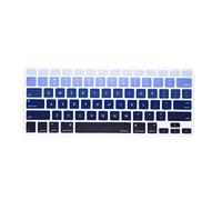 MiNGFi Silicone English QWERTY Keyboard Cover for MacBook Pro 13" A1278 A1425 A1502 Air 13" A1369 A1466 Pro 15" A1398 A1286 Pro 17" A1297 (2008-2017) US/ANSI Layout - Blue Gradient