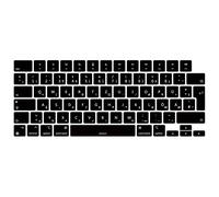MiNGFi Silicone German QWERTZ Keyboard Cover for MacBook Pro/Max 14&16" M1-M4(A3112 A3401 A3185 A2485 A2780 A2991 A3403 A3186) Air 13,6&15,3" M2-M4(A3240 A2941 A3114 A3241) EU/ISO Layout - Black
