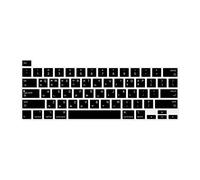 MiNGFi Silicone Korean Keyboard Cover for MacBook Pro 13" M1/M2 A2338 (2020-2023), A2289 (2020), A2251 (2020-2021), Pro 16" A2141 (2019-2021) US/ANSI Layout - Black