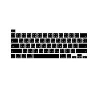 MiNGFi Silicone Thai Keyboard Cover for MacBook Pro 13" M1/M2 A2338 (2020-2023), A2289 (2020), A2251 (2020-2021), Pro 16" A2141 (2019-2021) US/ANSI Layout - Black