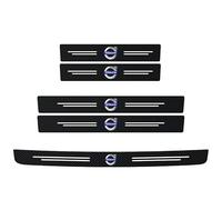 MINGFU 5 Pcs Carbon Fiber Protectors Strips for Volvo XC40 2019-2025, Car Sill Protectors Sticker Carbon Fiber Car Kick Plates Accessories