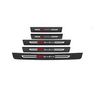 MINGFU 5 Piece Car Door Sill Protector Strips for Dacia Duster 2010-2013 2013-2017, Carbon Fiber Anti-Scratch Stickers Kick Plates Accessories