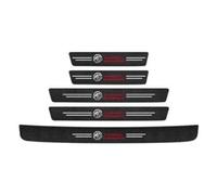 MINGFU 5 Piece Car Door Sill Protector Strips for MG 3 III 2024-, Carbon Fiber Anti-Scratch Stickers Kick Plates Accessories