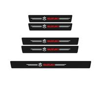 MINGFU 5pcs Car Door Sill Protector Strips for Suzuki Ignis II 2020 2021 2022 2023 2024, Carbon Fiber Threshold Protective Film Door Sill Trim Welcome Pedal Car Accessories