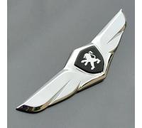 MINGFU Car Logo Decorative Sticker for Peugeot 208 I 2012-2015 2015-2019,Badge Stickers Emblem Decorative Exterior Accessories,Black