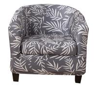Mingfuxin 2 Piece Stretch Printed Tub Chair Cover, Soft Spandex Club Chair Slipcovers with Cushion Cover Round Barrel Armchair Sofa Covers Slipcovers Couch Protector (Printed #3953)