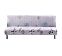 Mingfuxin Armless Sofa Bed Cover, Spandex Stretch Futon Slipcover Protector, Non-Slip Elastic Folding Couch Sofa Shield Fits for 2-3 Seater Folding Sofa Bed without Armrests (Leaves)