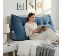 Mingfuxin Headboard Pillow, Wedge Lumbar Pillows Bed Rest Reading Bolster Triangular Headboard Cushion for Sitting in Bed-Backrest Positioning Support Long Pillows for Daybed Sofa