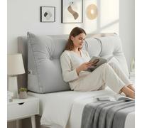 Mingfuxin Headboard Pillow, Wedge Lumbar Pillows Bed Rest Reading Bolster Triangular Headboard Cushion for Sitting in Bed-Backrest Positioning Support Long Pillows for Daybed