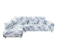 Mingfuxin L-Shaped Sofa Slipcovers, 2PCS Jacquard Polyester Fabric Stretch Sofa Covers Furniture Protectors + 2 Pillow Covers for L Shape Sectional Sofa Couch (L-Shaped 3+3 Seats, Printed#08)