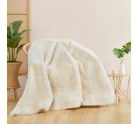 Mingfuxin Luxury 1000GSM Faux Fur Throw Blanket, Extra Soft Warm Cosy Fluffy Fur Blankets for Couch Bed Sofa Chair, Plush Fuzzy Elegant Reversible Mink Throws Blankets for Living Room Bedroom