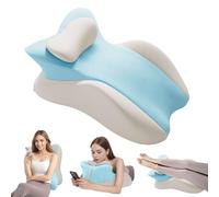 Mingfuxin Memory Foam Body Pillow, Multi-Positional Wedge Pillows for Sitting Up in Bed Adults, Ergonomic Prone Reading Pillows with Removable Cover for Reading,Snoring, Acid Reflux,Leg Elevation